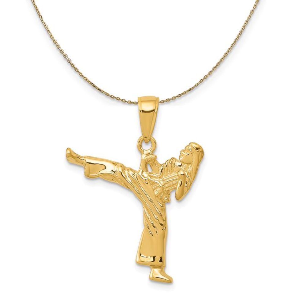 14k Yellow Gold Female Karate Necklace - 20 Inch